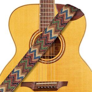Multicolor Chevron Guitar Strap Adjustable for Electric Acoustic Bass Guitar